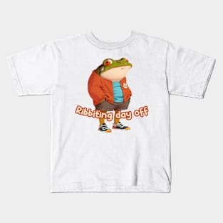 Frog Ribbiting Day Off Kids T-Shirt